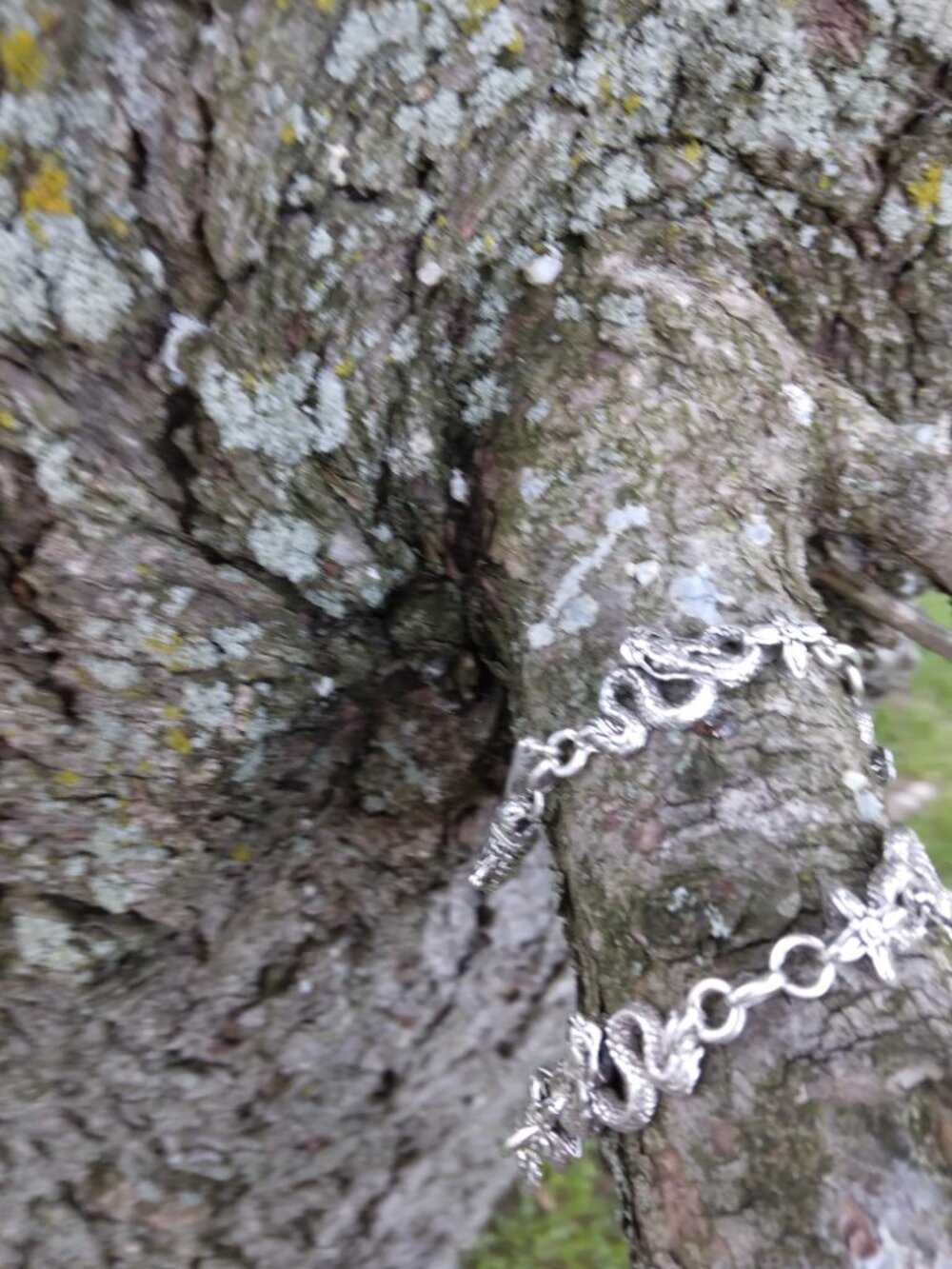 Artisan of Bali Sterling Silver Dragon Link Bracelet 7.5 Inches Adjustable - Picture 13 of 13